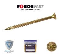 Forgefast FFP5100YT Elite Fast-Start Woodscrews 5.0 X 100Mm (Tub Of 300)