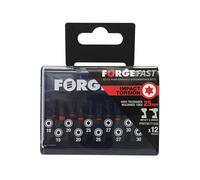 Forgefix 12-Piece Torx Compatible Impact Bit Set With Carry Case