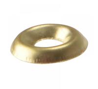 F&F Screw Cup Washers Solid Brass Polished No.10 - Bag of 200