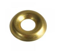 ForgeFix Screw Cup Washers No. 6 – Solid Brass, Polished – Bag 200