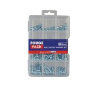 Forgefix 285 Piece Hexagon Bolt Nut And Washer Kit For All Your Fastening Needs
