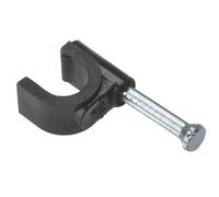 Forgefix RCC67B Cable Clip Round Coax Black 6-7Mm Box 100