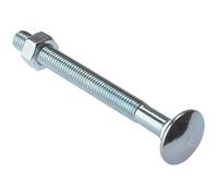 ForgeFix Carriage Bolts | M10 x 110mm | Zinc Plated | Bag 10