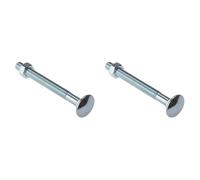 ForgeFix Carriage Bolts | M10 x 280mm | Zinc Plated | Bag 10 (Pack of 2)