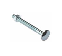 ForgeFix Carriage Bolts | M8 x 180mm | Zinc Plated | Bag 10