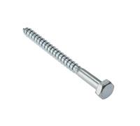 Forgefix Coach Screw Hexagon Head M10 x 160mm in Silver Forgefix Silver