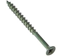 ForgeFix Countersunk Decking Screws | 4.5 x 60mm | Green | Box 200 | Green Anti Corrosive Decking Screws Countersunk Pozi Drive Exterior Fasteners for Timber Boardwalk Landscaping