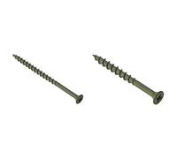 ForgeFix Countersunk Decking Screws | 4.5 x 75mm | Green | Box 200 & DS4560 Pozidriv Decking Screw, Box of 200, Green Anti-Corrosion, 1 Box
