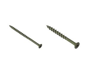ForgeFix Countersunk Decking Screws | 4.5 x 75mm | Green | Box 200 & DS4560 Pozidriv Decking Screw, Box of 200, Green Anti-Corrosion, 1 Box