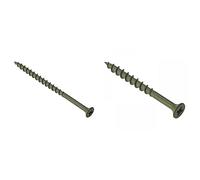 ForgeFix Countersunk Decking Screws | 4.5 x 75mm | Green | Box 200 & ForgeFix Countersunk Decking Screws | 4.5 x 50mm | Green | Box 200