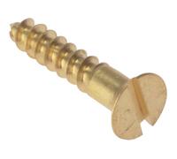 Forgefix Csk1126Br Wood Screw Slotted Csk Solid Brass 1.1/2In X 6 Box 200 Forcsk1126B