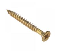 Forgefix General Purpose Pozi Compatible Screw CSK TT Electro Brass 1.1/2in x 8