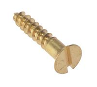 Forgefix CSK124B Countersunk Slotted Head Wood Screw - Solid Brass