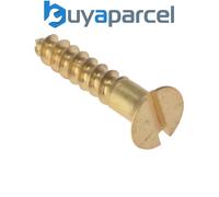 ForgeFix CSK16BR Wood Screw Slotted CSK Solid Brass 1in x 6 Box 200 FORCSK16B