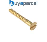 ForgeFix CSK18BR Wood Screw Slotted CSK Solid Brass 1in x 8 Box 200 FORCSK18B