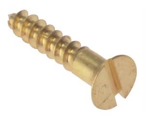 Forgefix Csk584Br Wood Screw Slotted Csk Solid Brass 5/8In X 4 Box 200 Forcsk584B