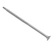 Forgefix Drywall Screw Phillips Bugle Head FT ZP 4.8 x 100mm Box 200, zinc plated finish for increased durability. The screws come complete with a Phillips No.2 insert bit.