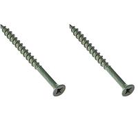 Forgefix DS4560 Pozidriv Decking Screw, Box of 200, Green Anti-Corrosion, 1 Box (Pack of 2)