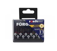 Forgefix FFBITSETP1225 Forgefast Pozidriv Compatible Impact Bit Set 12 Piece