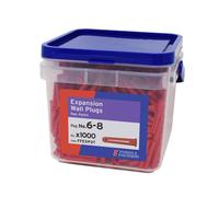Forgefix FFEXP3T Expansion Wall Plugs Wall Plug Red 6-8 Tub 1000