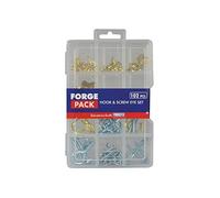 Forgefix FORFPHESET Hook and Screw Eye Kit Forge Pack - Silver (102-Piece)