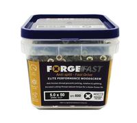 Forgefix Forgefast Pozi Compatible Elite Performance Wood Screw Zy 5.0 X 50Mm Tub 600 in Gold Forgefix Gold