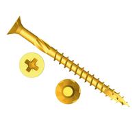 ForgeFast Elite Fast-Start Woodscrews | 4.0 x 50mm | Zinc Yellow | Box 200