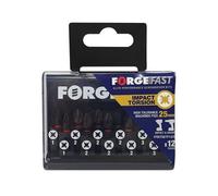 Forgefix Forgefast Pozidriv Compatible Impact Bit Set 12 Piece Forffbspz12