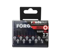 Forgefast FFBITSETT1225 Impact Bit Set - Torx 25Mm - 12 Piece Assorted (Kit Of 12Pc)