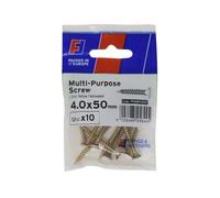 Forgefix FPKMPS450Y Multi-Purpose Pozi Screw Csk St Zyp 4.0 X 50Mm Forgepack 10
