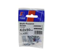 Forgefix FPKMPS450ZP Multi-Purpose Pozi Screw Csk St Zp 4.0 X 50Mm Forgepack 10
