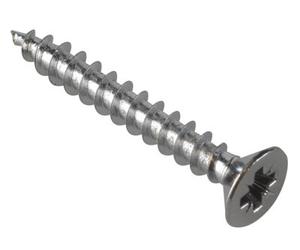 Forgefix Fpmps430Cp Multi-Purpose Screw Pozi Compatible Csk Chrome Plated 4.0 X 30mm Forgepack 30 For185413