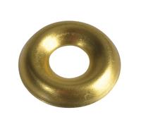 ForgePack Screw Cup Washers | No. 8's | Solid Brass, Polished | Pack 20