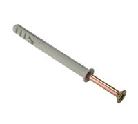 ForgeFix Frame Fixings | M10 x 140mm | Nylon Plug, Zinc Yellow Passivated Screw | Bag 10