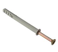 ForgeFix Frame Fixings | M10 x 80mm | Nylon Plug, Zinc Yellow Passivated Screw | Bag 10