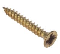 Forgefix General Purpose Pozi Screw Csk Tt Electro Brass 1.1/4In X 10 Box 200 in Gold Forgefix Gold