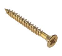 ForgeFix General-Purpose Twin Thread Screws | 1 1/2" x 8 | Electro Brassed Plated | Box 200