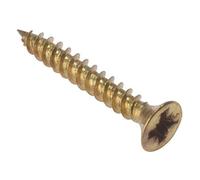 Forgefix General Purpose Pozi Compatible Screw Csk TT Electro Brass 3/4IN X 4 Bo