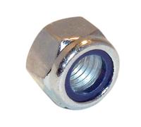 Forgefix Hexagon Nut & Nylon Insert Zp M20 Bag 10 in Silver Forgefix Silver