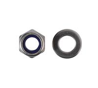 Forgefix Hexagonal Nuts With Nylon Inserts, S/s