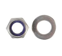 Forgefix Hexagonal Nuts With Nylon Inserts, S/s Multi Colour (M12 Forgepack 6)