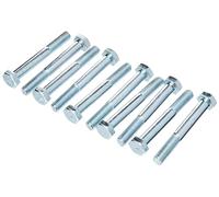 ForgeFix High Tensile Bolts | M10 x 80mm | Zinc Plated | Bag 10