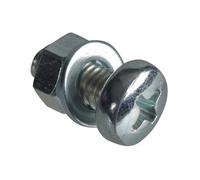 Forgefix M5 X 12mm Pozi Compatible Pan Head Machine Screws - Pack Of 20 - Zinc Plated For Durability