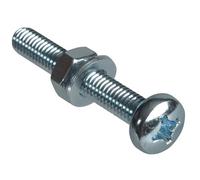 Forgefix M6 X 40mm Pozi Compatible Pan Head Machine Screws - Pack Of 20 For Diy Projects