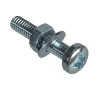 Forgefix Machine Screw Pozi Pan Head Zp M4 X 20Mm Forge Pack 18 in Silver Forgefix Silver