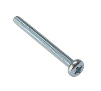 ForgeFix Machine Screws Pan Head | M6 x 40mm | Zinc Plated | Bag 25
