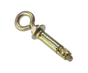 ForgeFix Masonry Anchors - Eye Bolts | M6 | Zinc Yellow Passivated | Bag 10