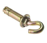 ForgeFix Masonry Anchors - Hook Bolts | M10 | Zinc Yellow Passivated | Bag 5