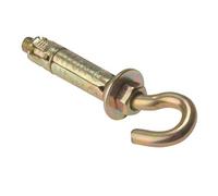 ForgeFix Masonry Anchors - Hook Bolts | M8 | Zinc Yellow Passivated | Bag 10