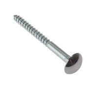 ForgeFix Mirror Screws 1-1/2" x 8 Chrome Plated Domed Slotted Bag of 10